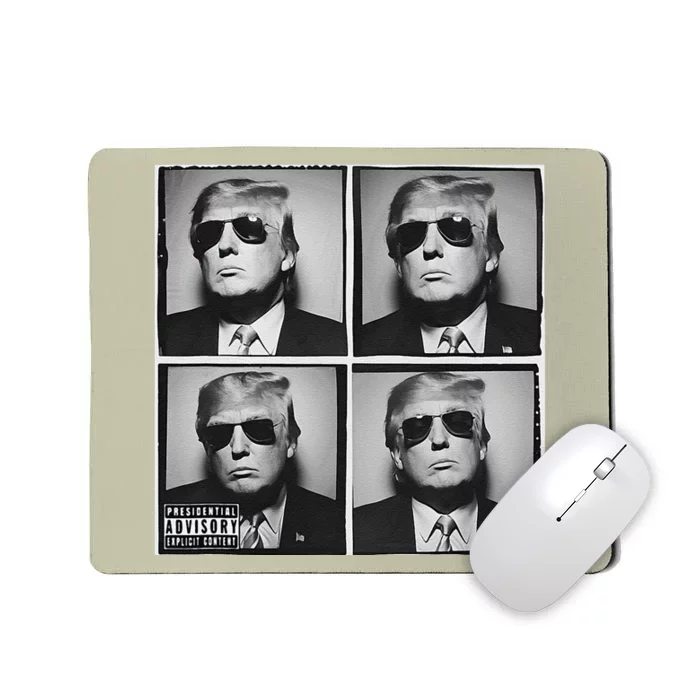 Badass Trump Wearing Sunglasses Donald Trump Album Cover Mousepad