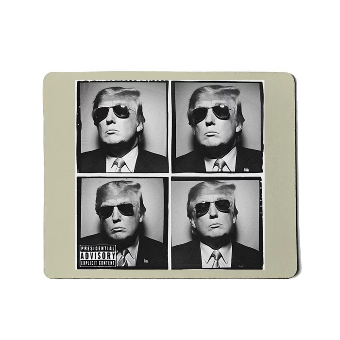 Badass Trump Wearing Sunglasses Donald Trump Album Cover Mousepad