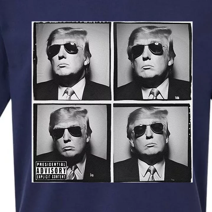 Badass Trump Wearing Sunglasses Donald Trump Album Cover Sueded Cloud Jersey T-Shirt