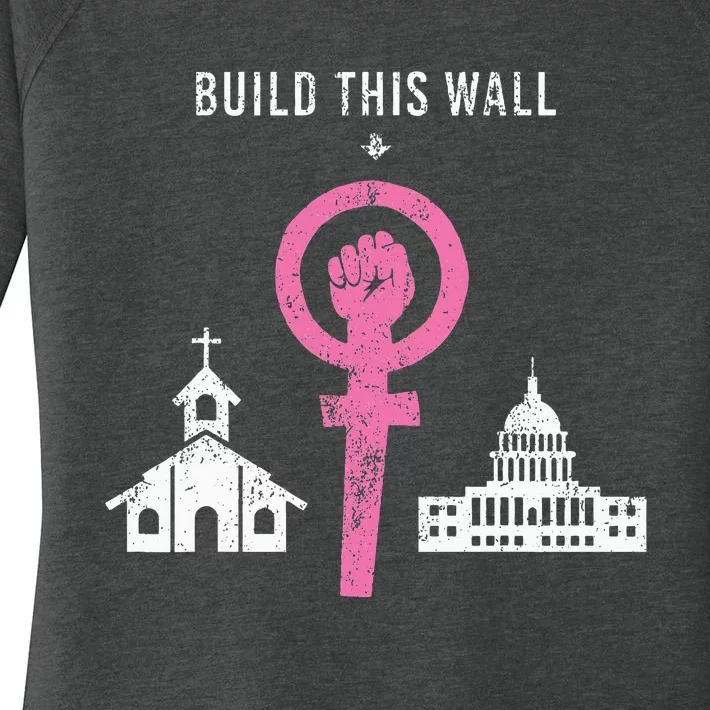 Build This Wall Separate Church And State Women's Perfect Tri Tunic Long Sleeve Shirt