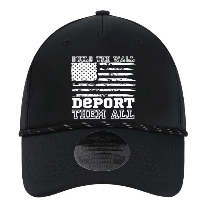 Build The Wall Deport Them All America Flag Performance The Dyno Cap