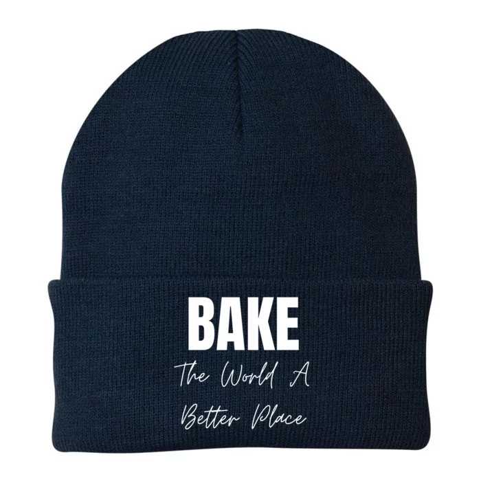 Bake The World A Better Place Gift Knit Cap Winter Beanie