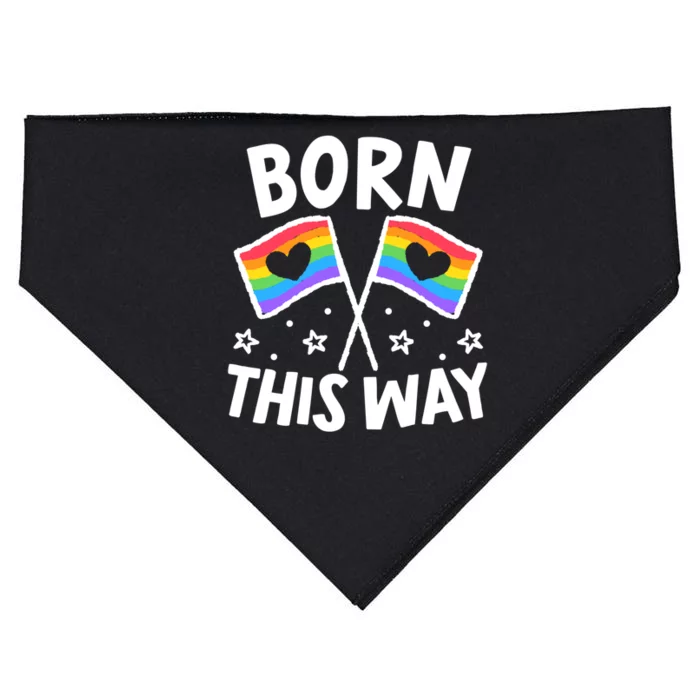 Born This Way Gay Lesbian Lgbt Gift USA-Made Doggie Bandana