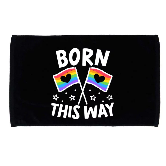 Born This Way Gay Lesbian Lgbt Gift Microfiber Hand Towel