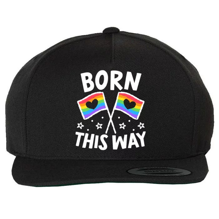 Born This Way Gay Lesbian Lgbt Gift Wool Snapback Cap