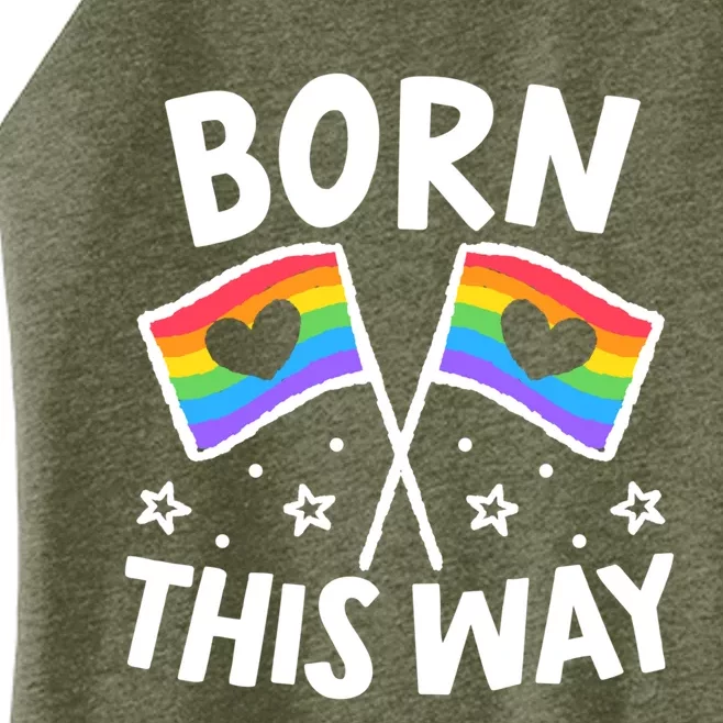 Born This Way Gay Lesbian Lgbt Gift Women’s Perfect Tri Rocker Tank