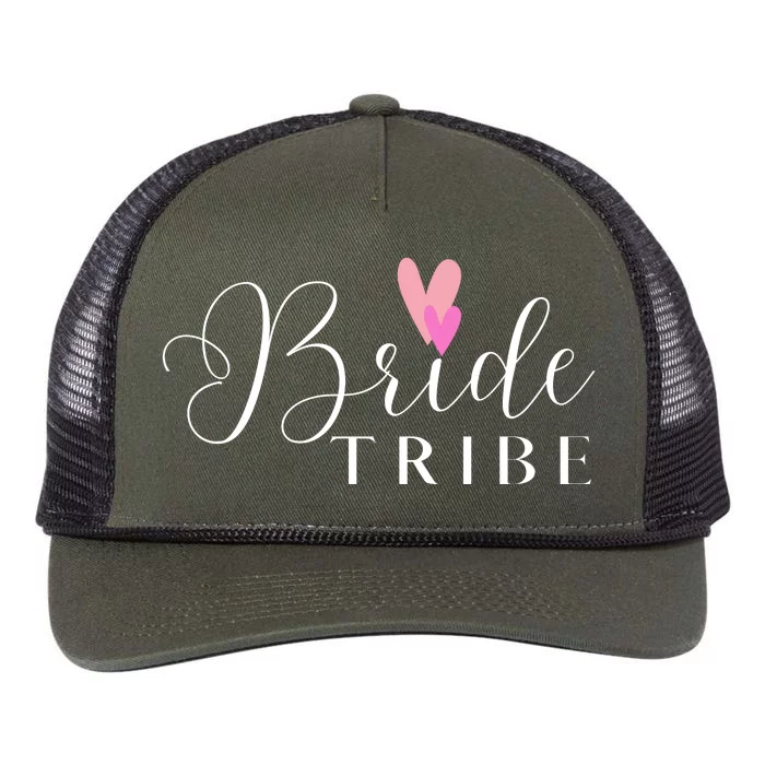 Bride Tribe Wedding Bridal Party Retro Rope Trucker Hat Cap