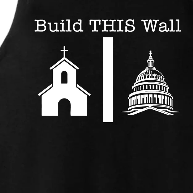 Build This Wall Separation Of Church And State Usa Ladies Tri-Blend Wicking Tank