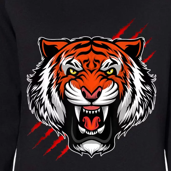 Bengal Tiger Wildlife Big Cat Womens California Wash Sweatshirt