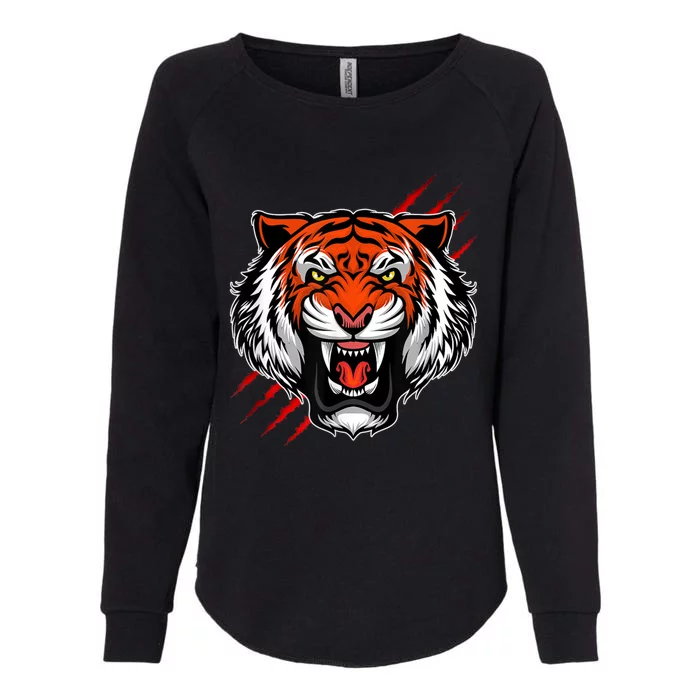 Bengal Tiger Wildlife Big Cat Womens California Wash Sweatshirt