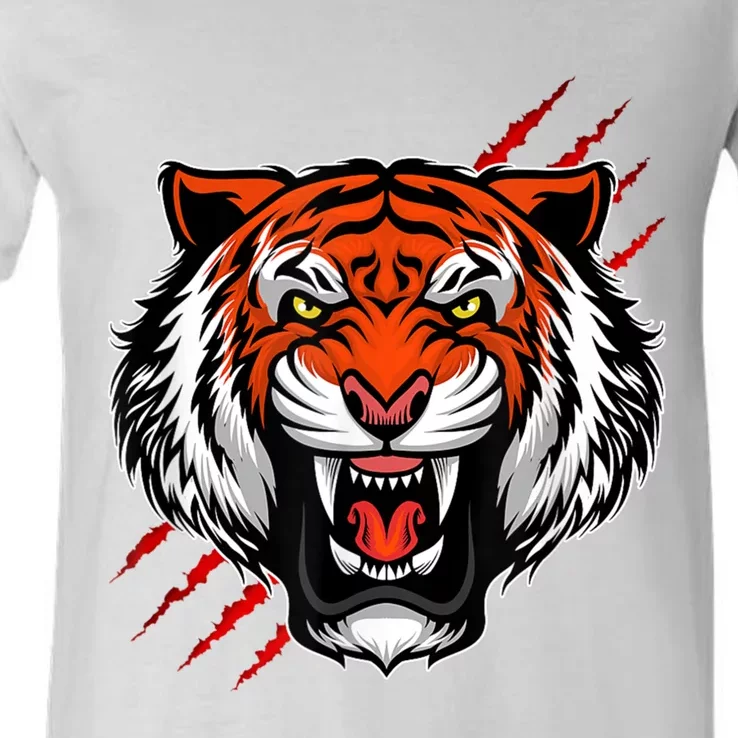 Bengal Tiger Wildlife Big Cat V-Neck T-Shirt