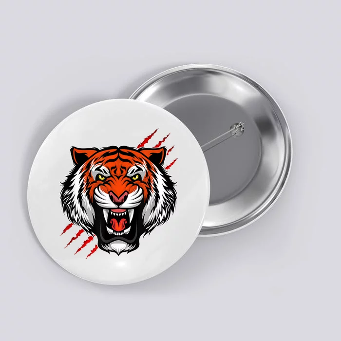 Bengal Tiger Wildlife Big Cat Button