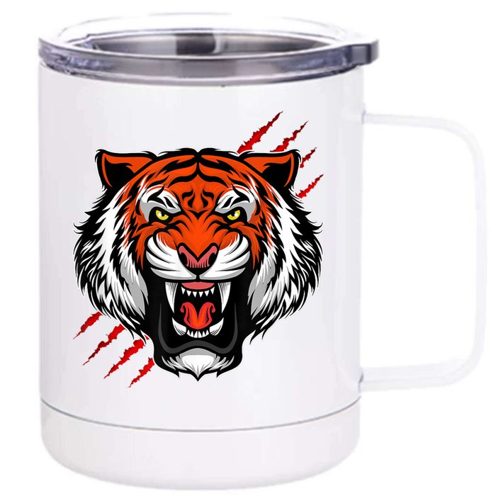 Bengal Tiger Wildlife Big Cat Front & Back 12oz Stainless Steel Tumbler Cup