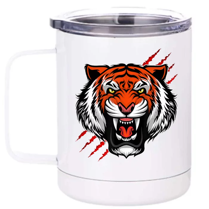 Bengal Tiger Wildlife Big Cat Front & Back 12oz Stainless Steel Tumbler Cup