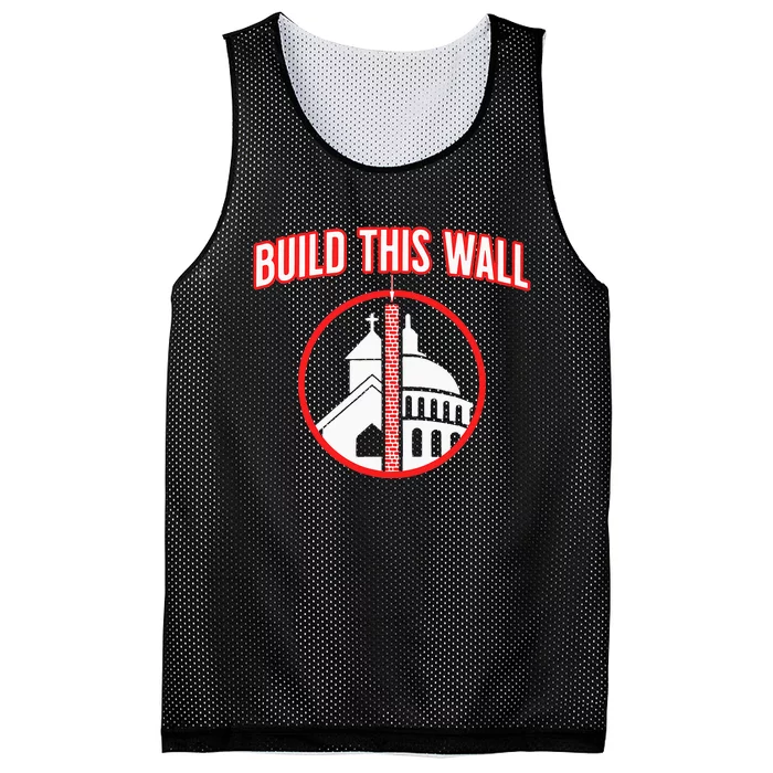 Build This Wall Separation Of Church And State Mesh Reversible Basketball Jersey Tank