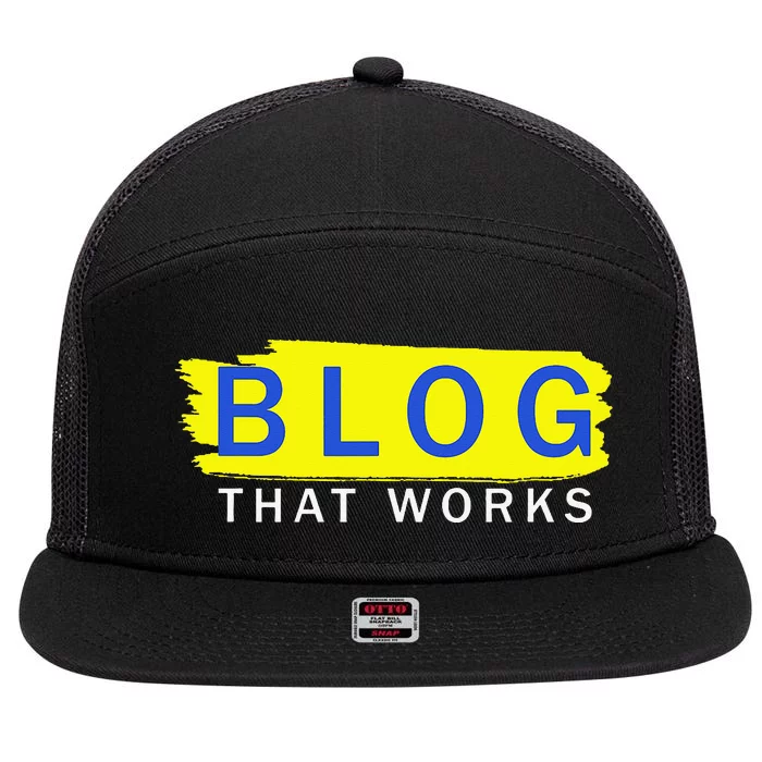 blog that works 7 Panel Mesh Trucker Snapback Hat