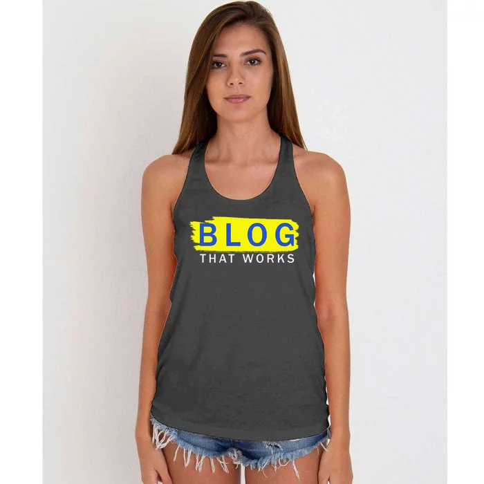 blog that works Women's Knotted Racerback Tank