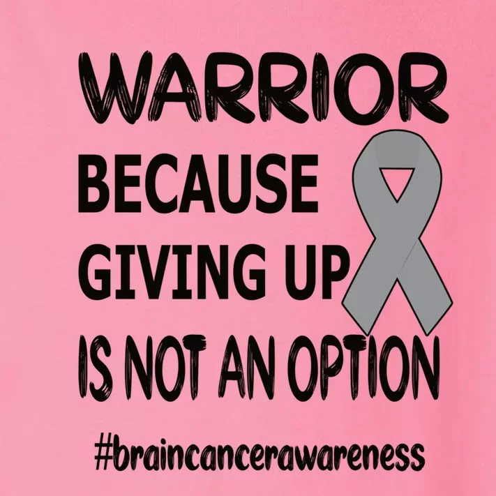 Brain Tumor Warrior Brain Cancer Awareness Ribbon Gift Toddler Long Sleeve Shirt