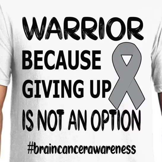 Brain Tumor Warrior Brain Cancer Awareness Ribbon Gift Pajama Set