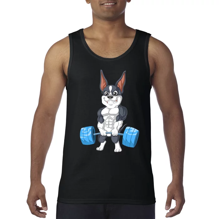 Boston Terrier Weightlifting Tank Top