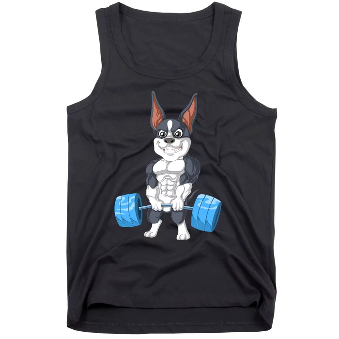 Boston Terrier Weightlifting Tank Top