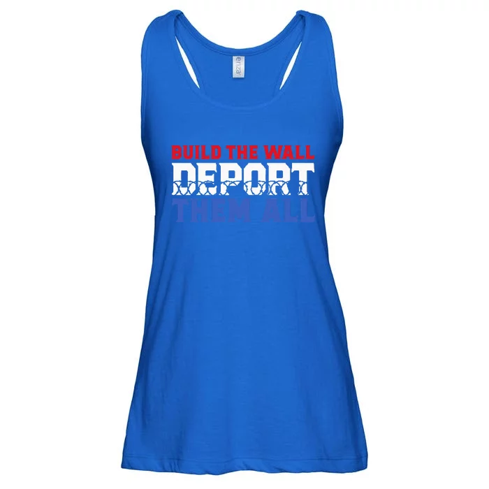 Build The Wall Deport Them All Ladies Essential Flowy Tank