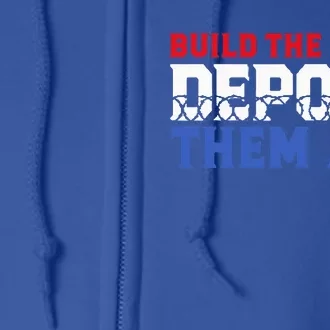 Build The Wall Deport Them All Full Zip Hoodie