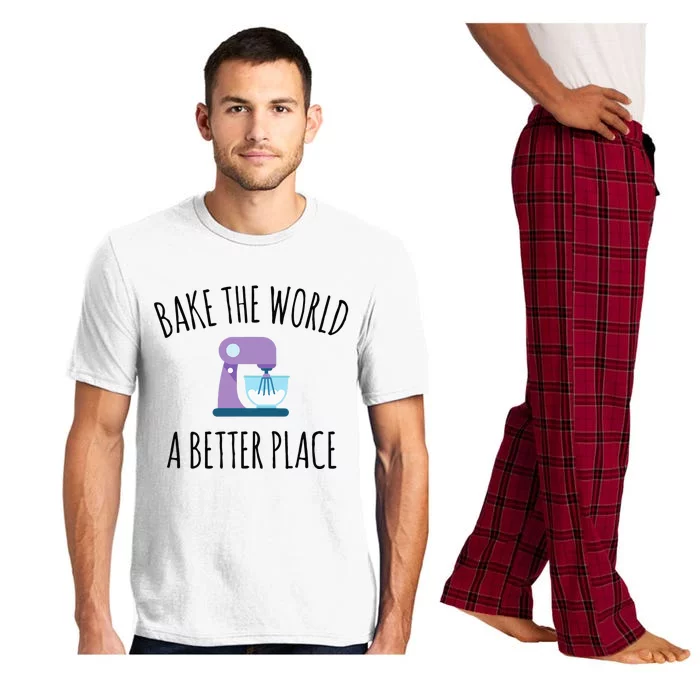 Bake The World Better Place Funny Baking Themed Gift Pajama Set