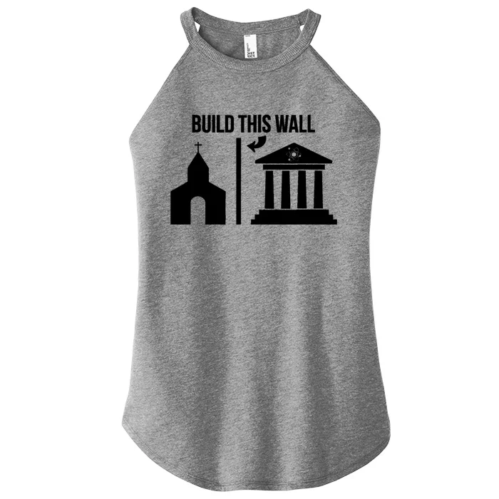 Build This Wall Giftseparate Church And State Science March Gift Women’s Perfect Tri Rocker Tank