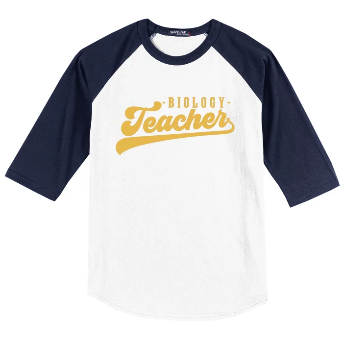 Biology Teacher Women Vintage Graphic Biology Teacher Baseball Sleeve Shirt