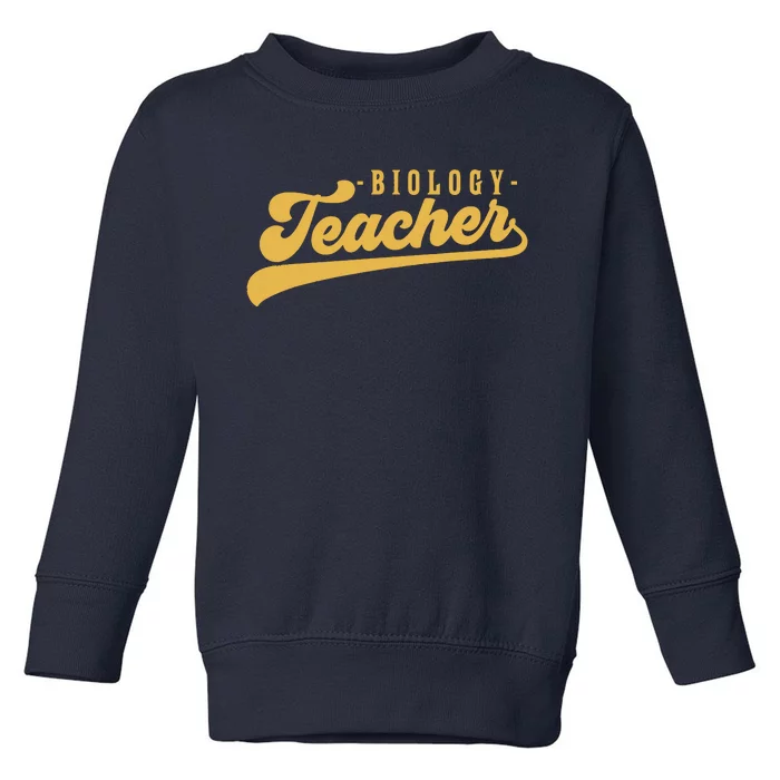 Biology Teacher Women Vintage Graphic Biology Teacher Toddler Sweatshirt