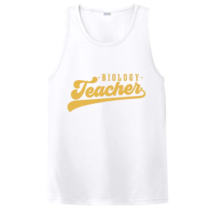 Biology Teacher Women Vintage Graphic Biology Teacher Performance Tank