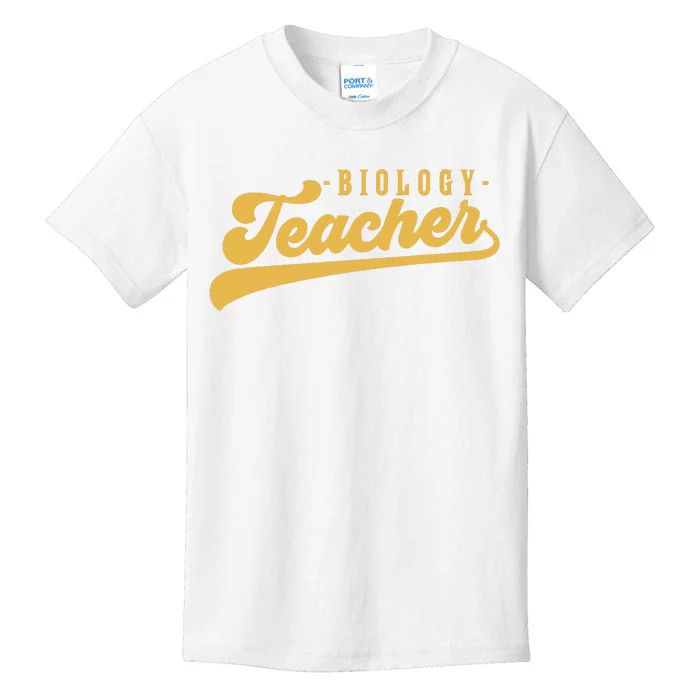 Biology Teacher Women Vintage Graphic Biology Teacher Kids T-Shirt