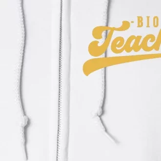 Biology Teacher Women Vintage Graphic Biology Teacher Full Zip Hoodie