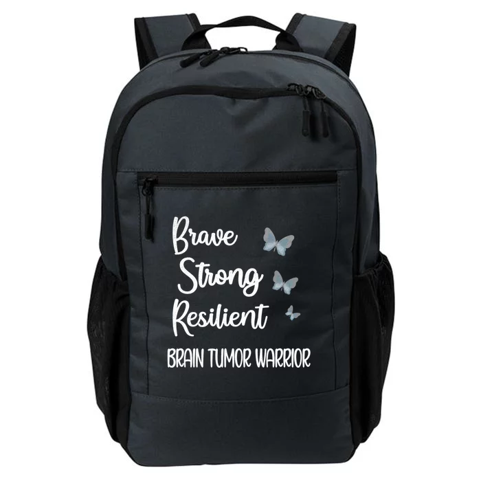 Brain Tumor Warrior Brain Cancer Awareness Gray Ribbon Gift Daily Commute Backpack