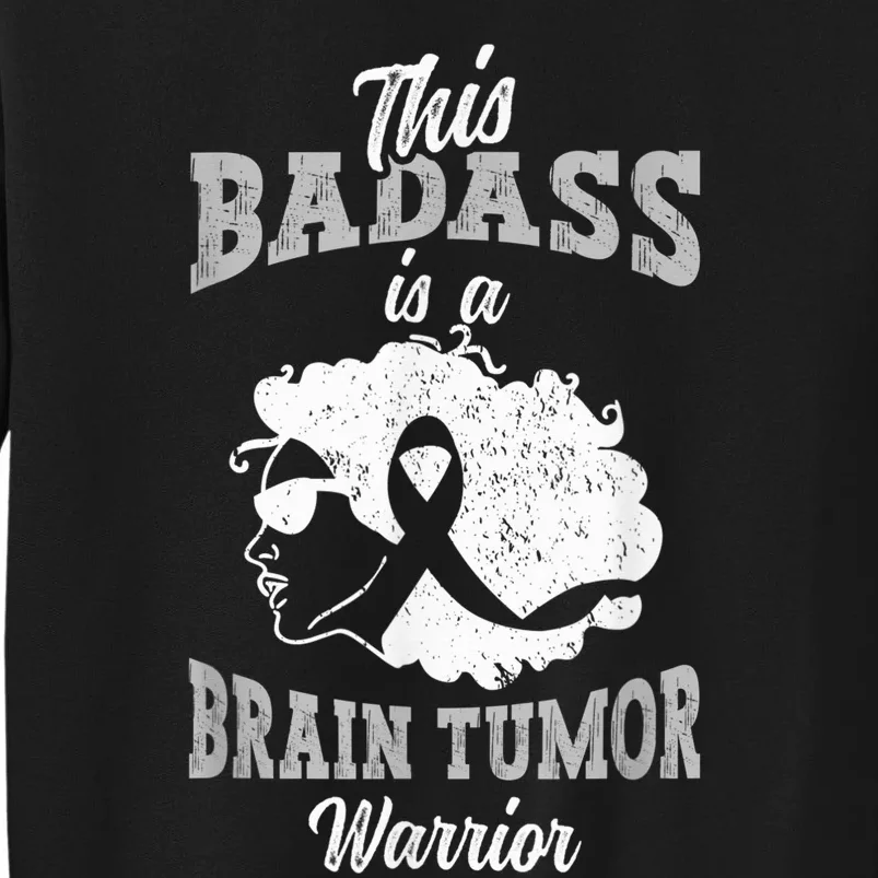 Brain Tumor Warrior Woman | Brain Cancer Awareness Tall Sweatshirt