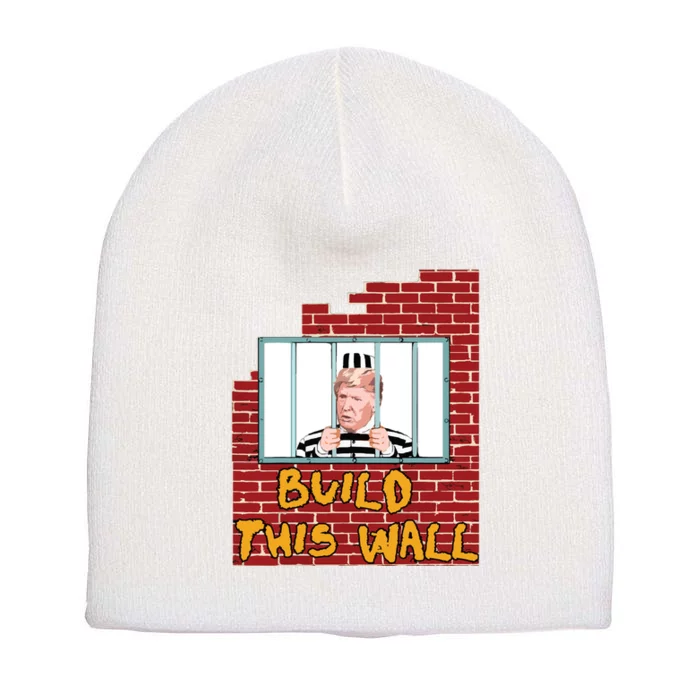 Build This Wall Lock Him Up Anti Trump Impeachment 45 Short Acrylic Beanie