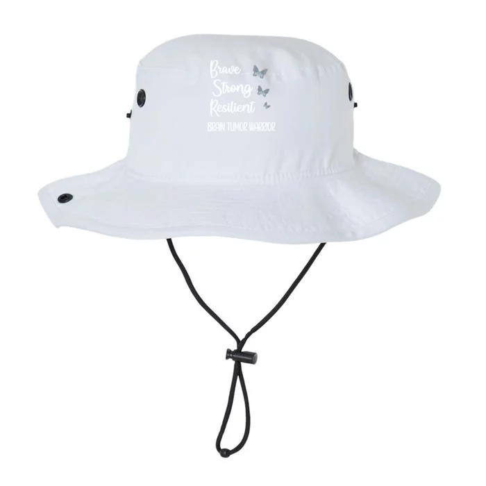 Brain Tumor Warrior Brain Cancer Awareness Gray Ribbon Funny Gift Legacy Cool Fit Booney Bucket Hat