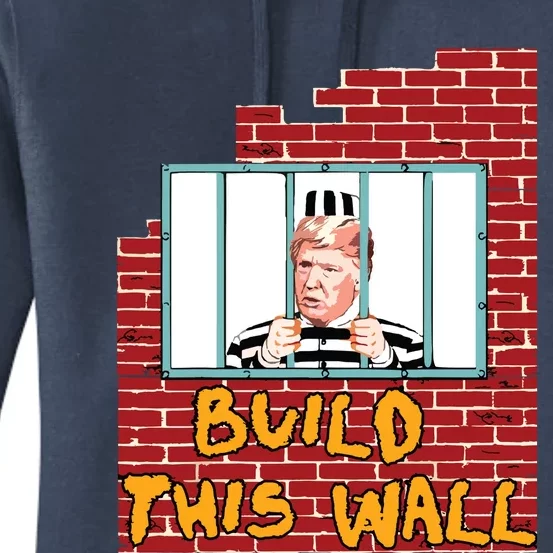 Build This Wall Lock Him Up Anti Trump Impeachment Women's Pullover Hoodie