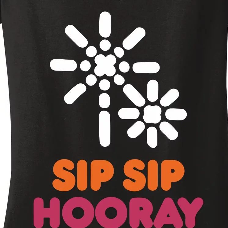 Better Than You Sip Sip Hooray Dunkin​ Women's V-Neck T-Shirt