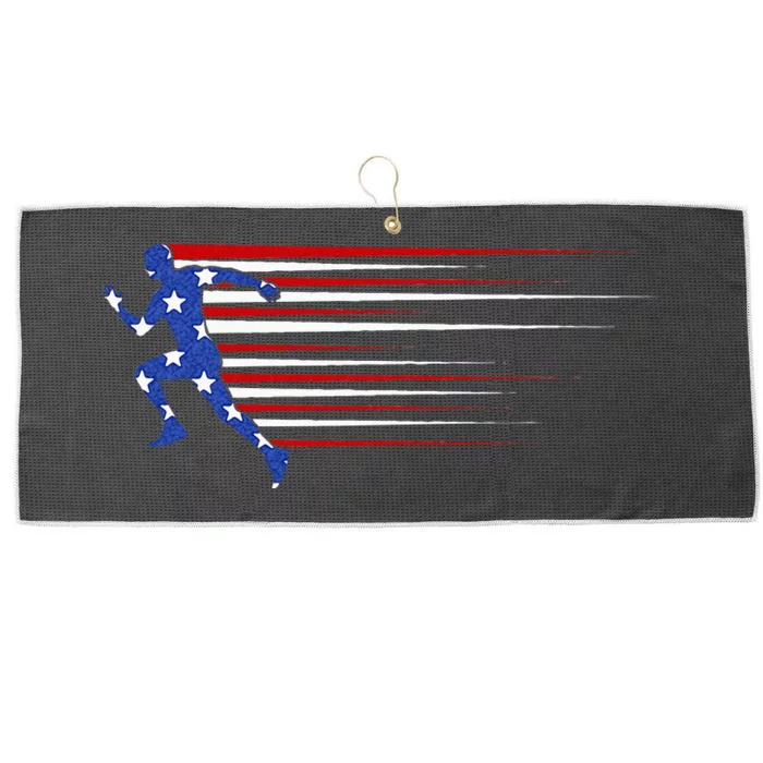 Best USA American Flag Track And Field Gift Team Men Women Large Microfiber Waffle Golf Towel