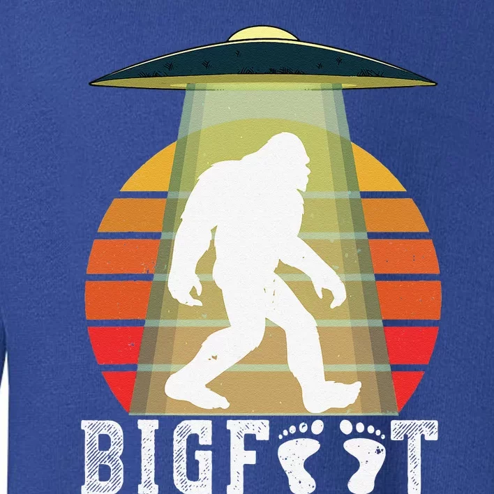 Bigfoot UFO Abduction Funny Sasquatch Halloween Design Idea Toddler Sweatshirt