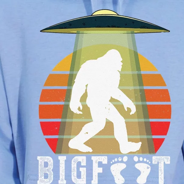 Bigfoot UFO Abduction Funny Sasquatch Halloween Design Idea Unisex Surf Hoodie