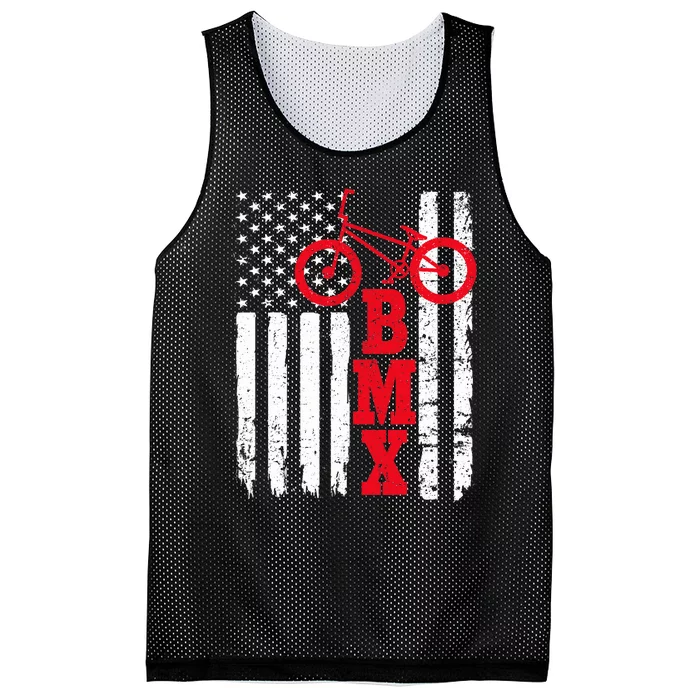 BMX: USA American Flag Sport Fan Bike Biking Mesh Reversible Basketball Jersey Tank