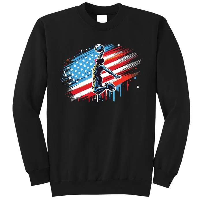 Basketball Usa American Flag Gifts Sweatshirt