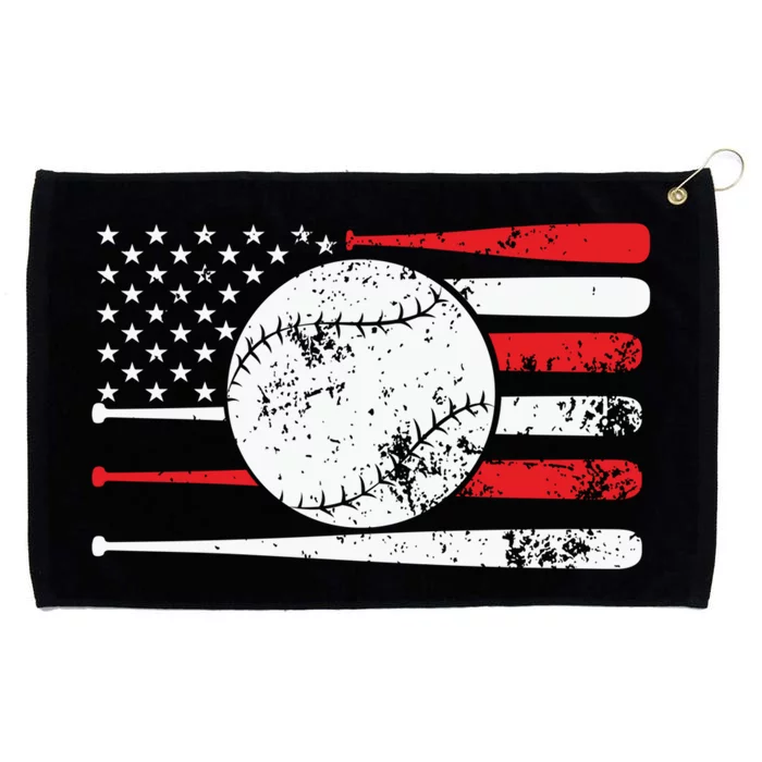 Baseball USA American Flag Vintage Retro Baseball Grommeted Golf Towel