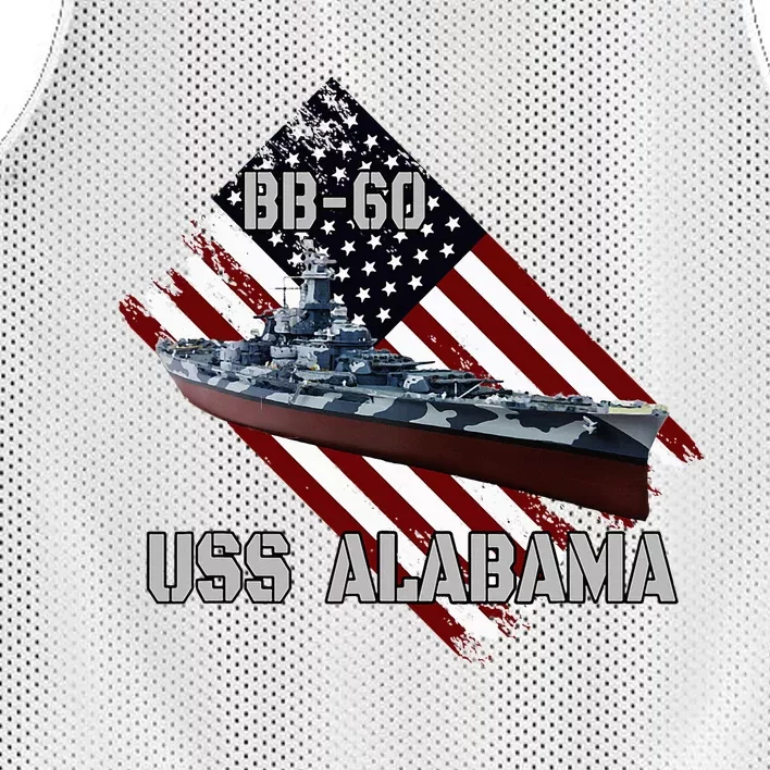 Battleship Uss Alabama Bb60 & Combat Warship Veterans Day Mesh Reversible Basketball Jersey Tank