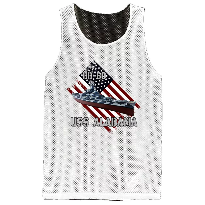 Battleship Uss Alabama Bb60 & Combat Warship Veterans Day Mesh Reversible Basketball Jersey Tank