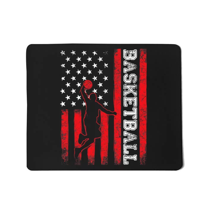 Basketball USA American Flag Sports Lover Athlete Mousepad