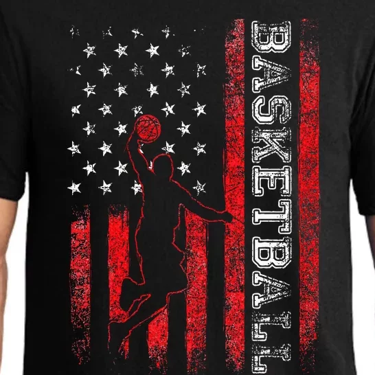 Basketball USA American Flag Sports Lover Athlete Pajama Set